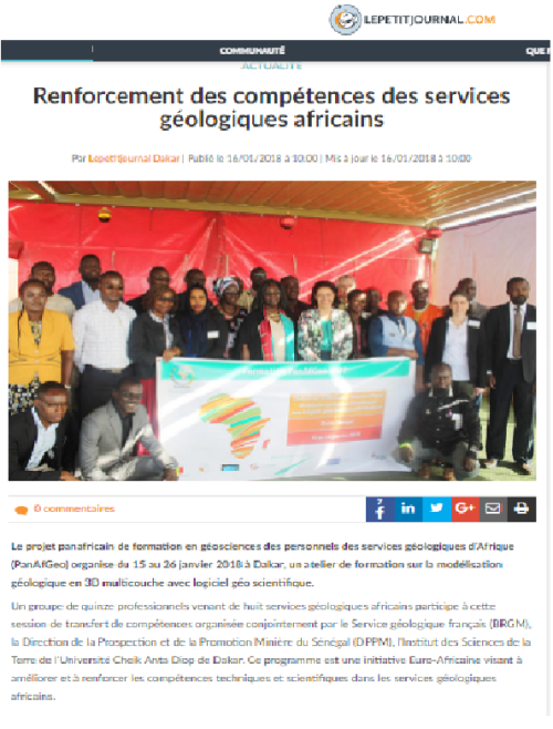 Day 1: Environmental Management of Mines training WP4-S4 in Franceville, Gabon – 12-24 Nov 2018