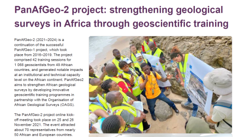 Highlights of PanAfGeo-2 in the CGS GeoClips Newsletter