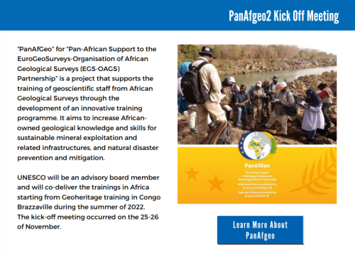 UNESCO’s International Geoscience and Geoparks Programme (IGGP) Newsletter & PanAfGeo-2 Project